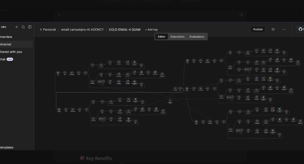n8n cold email automation workflow for AI agency campaigns